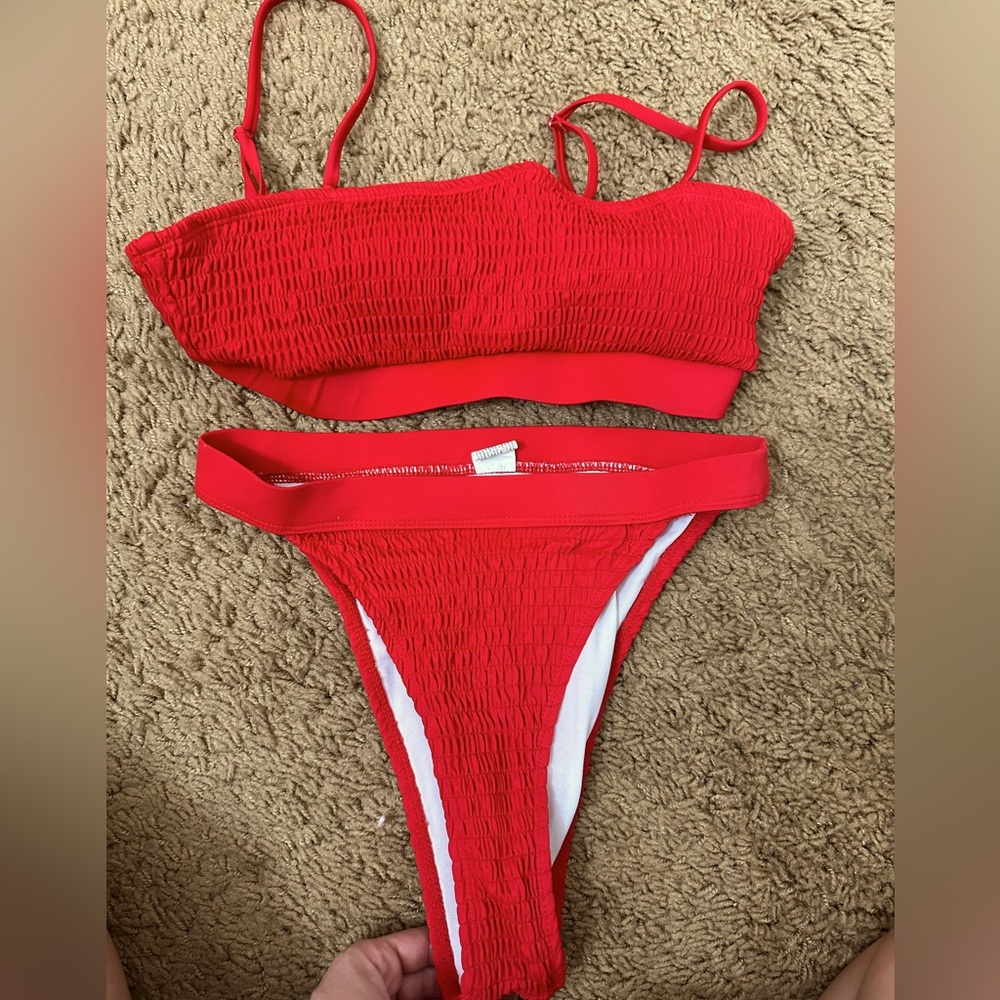 Red High Cut Bikini